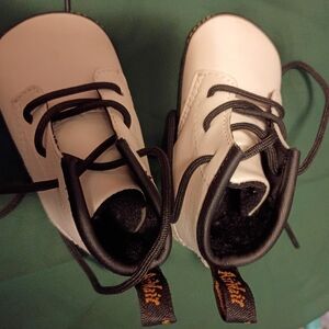 Dr. Martens Kids Boots in White and Black